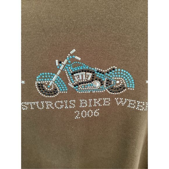Motorcycle Rally Sturgis 2006 Bike Week XXL Long Sleeve Shirt Top BLING - Picture 2 of 8